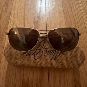 Maui Jim Aviators Gold Tone Polarized